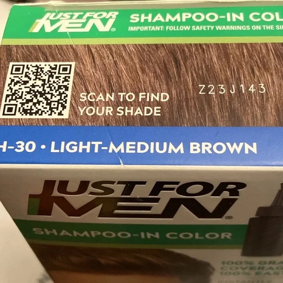 Just for Men SHAMPOO IN COLOR Haircolor with Keratin LIGHT MEDIUM BROWN Lot Of 2 - Picture 2 of 5